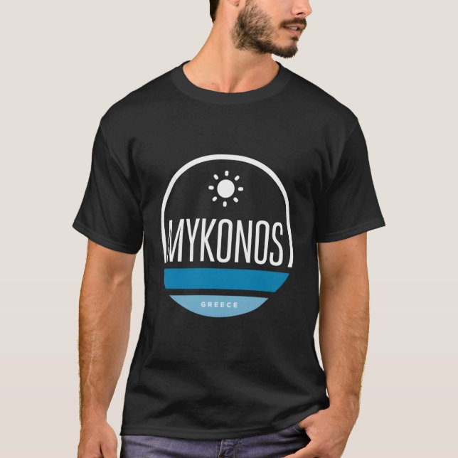 Mykonos Greece Beach T-Shirt (Front)