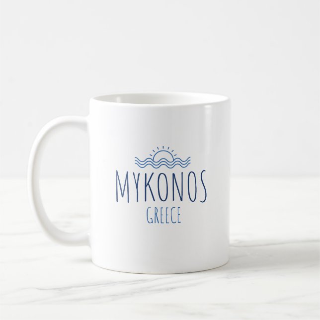 Mykonos Greece Coffee Mug (Left)