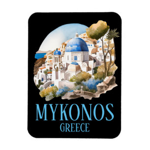 Mykonos Greece Greek Island Vintage Travel Magnet