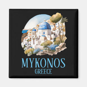 Mykonos Greece Greek Island Vintage Travel Magnet