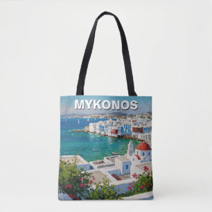 Mykonos Greece Greek Islands Little Venice Tote Bag