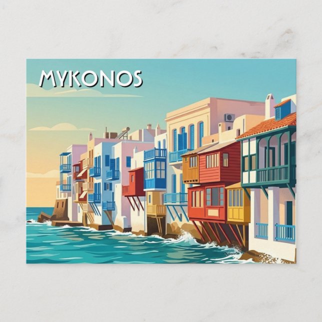 Mykonos Greece Greek Islands Postcard (Front)