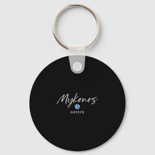 Mykonos Greece Island Trip Summer Sea Escape  Key Ring
