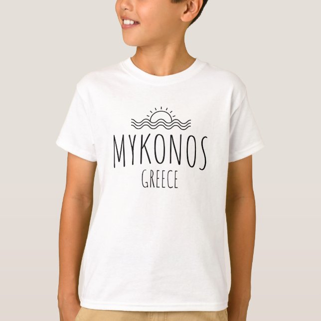 Mykonos Greece Kids Boys T-shirt (Front)