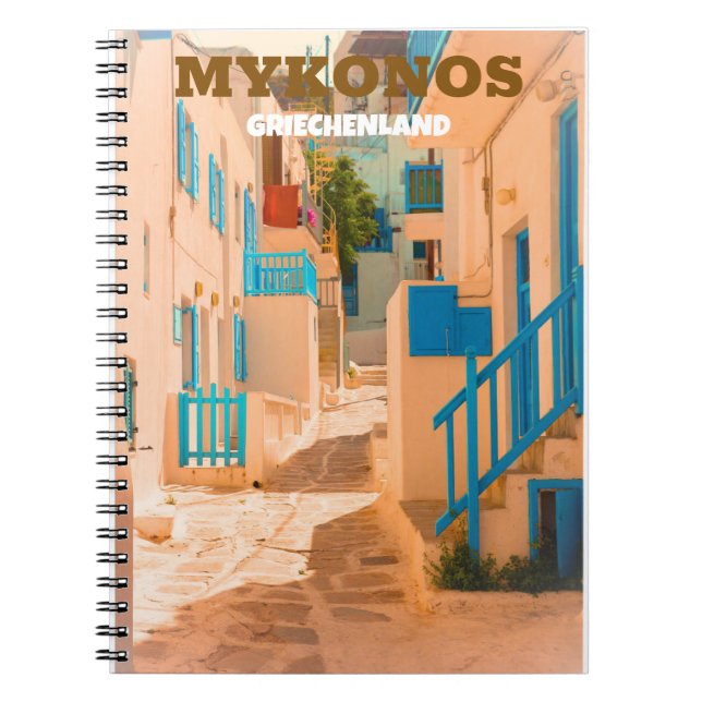 Mykonos Greece Notebook (Front)