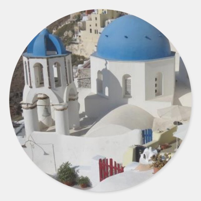 Mykonos Greece Travel Classic Round Sticker (Front)