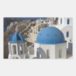Mykonos Greece Travel Rectangular Sticker