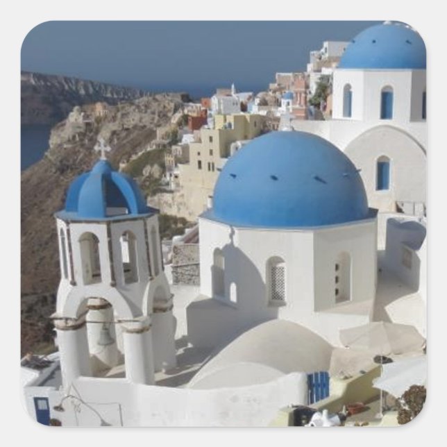 Mykonos Greece Travel Square Sticker (Front)
