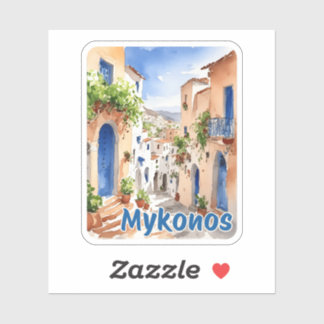 Mykonos Greece Travel Sticker