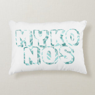 mykonos - I love mykonos Decorative Cushion