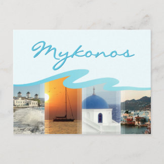 Mykonos Island Greece postcard