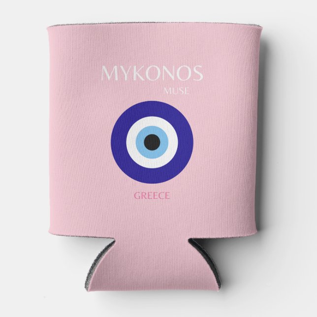 Mykonos Muse, Mykonos, Pink Can Cooler (Front)