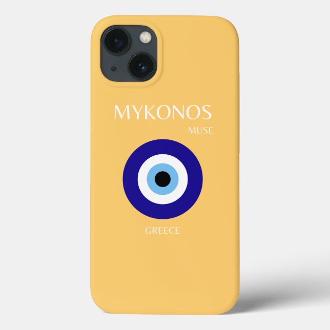 Mykonos Muse, Yellow Case-Mate iPhone Case (Back)