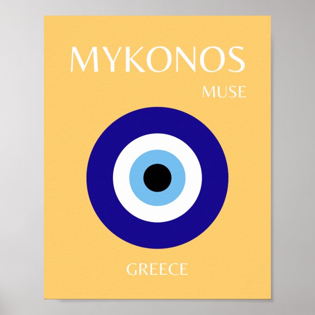 Mykonos Muse, Yellow Poster (Front)