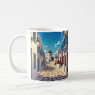 Mykonos Path Greece Cyclades Travel Coffee Mug