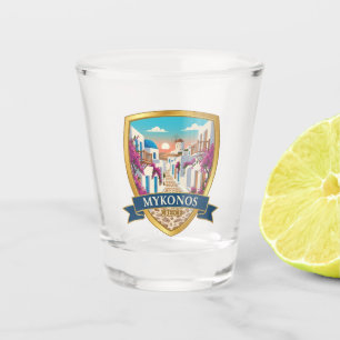 Mykonos Path Greece Cyclades Travel Shot Glass