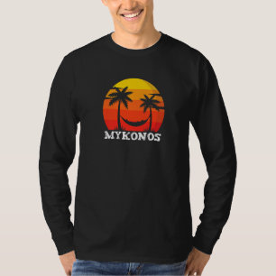 Mykonos Retro Sunset Summer Vintage Vacation Mykon T-Shirt
