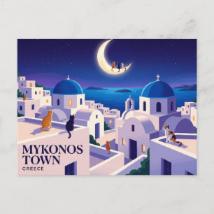 Mykonos Town Greece Postcard