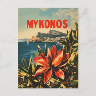 Mykonos vintage postcard
