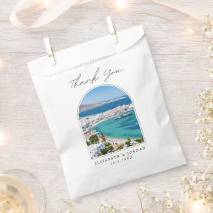 Mykonos Wedding Favour Greece Photo Thank You Bags