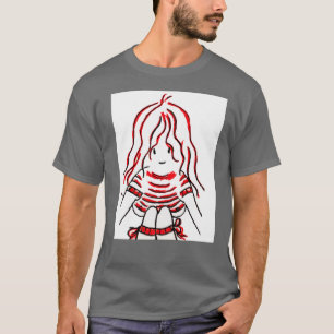 MYLENE FARMER DRAWING girl family retro T-Shirt
