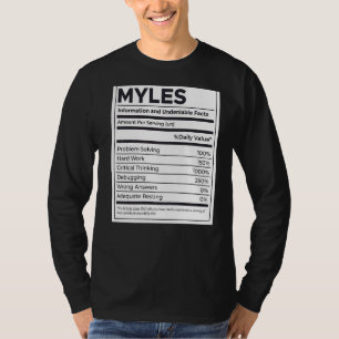 Myles Nutrition Information Problem Solving Hard W T-Shirt