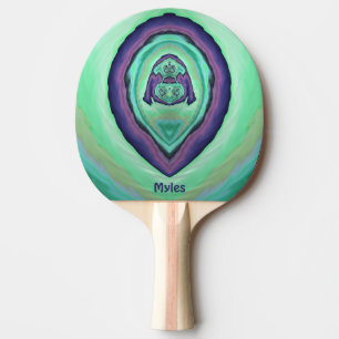 MYLES ~ PINK PURPLE ~ Original Fractal ~ Ping Pong Paddle