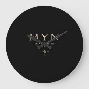 MYN Vintage Retro Washed Streetwear Large Clock