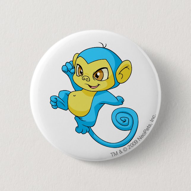 Mynci Blue 6 Cm Round Badge (Front)