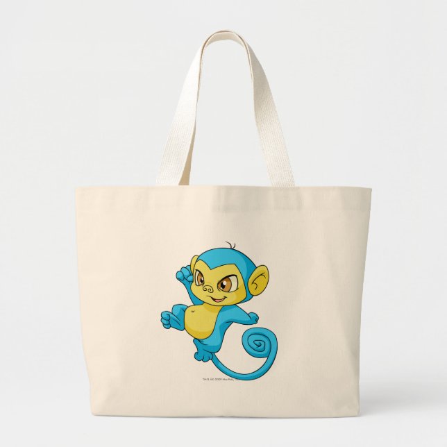 Mynci Blue Large Tote Bag (Front)