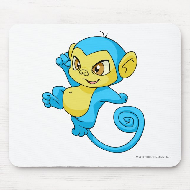Mynci Blue Mouse Mat (Front)