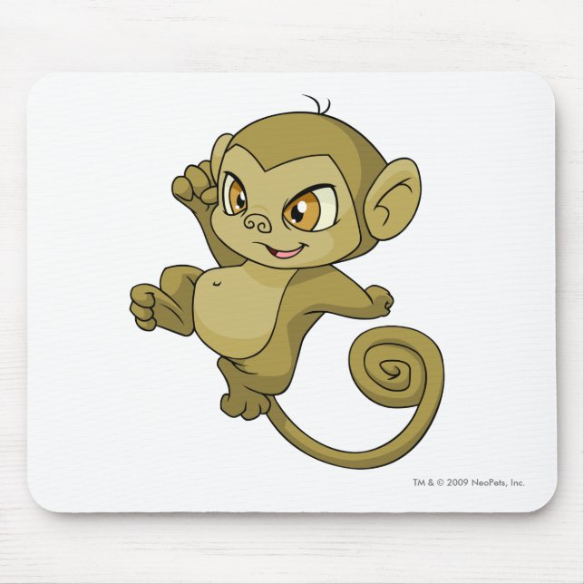 Mynci Brown Mouse Mat (Front)