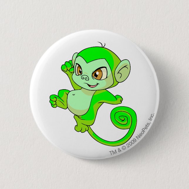 Mynci Glowing 6 Cm Round Badge (Front)