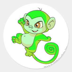 Mynci Glowing Classic Round Sticker