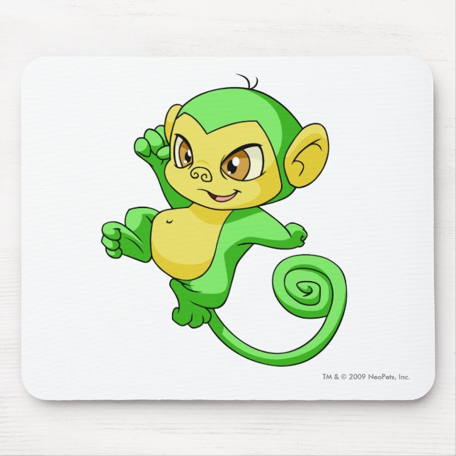 Mynci Green Mouse Mat (Front)