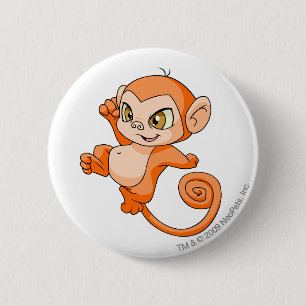 Mynci Orange 6 Cm Round Badge
