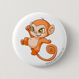Mynci Orange 6 Cm Round Badge