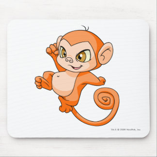 Mynci Orange Mouse Mat