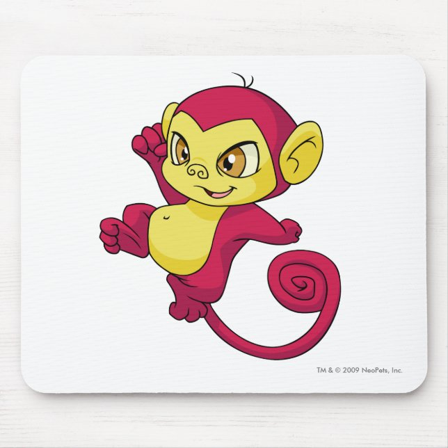 Mynci Red Mouse Mat (Front)