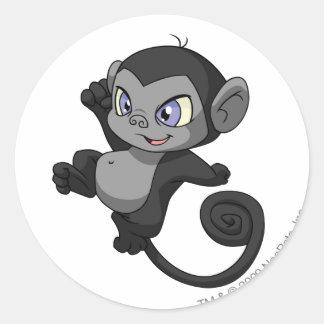 Mynci Shadow Classic Round Sticker
