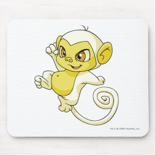 Mynci White Mouse Mat