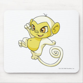 Mynci White Mouse Mat