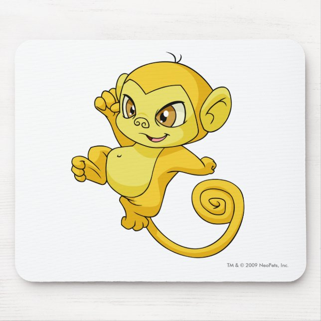 Mynci Yellow Mouse Mat (Front)