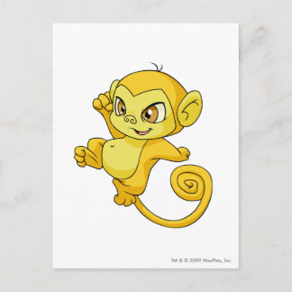 Mynci Yellow Postcard