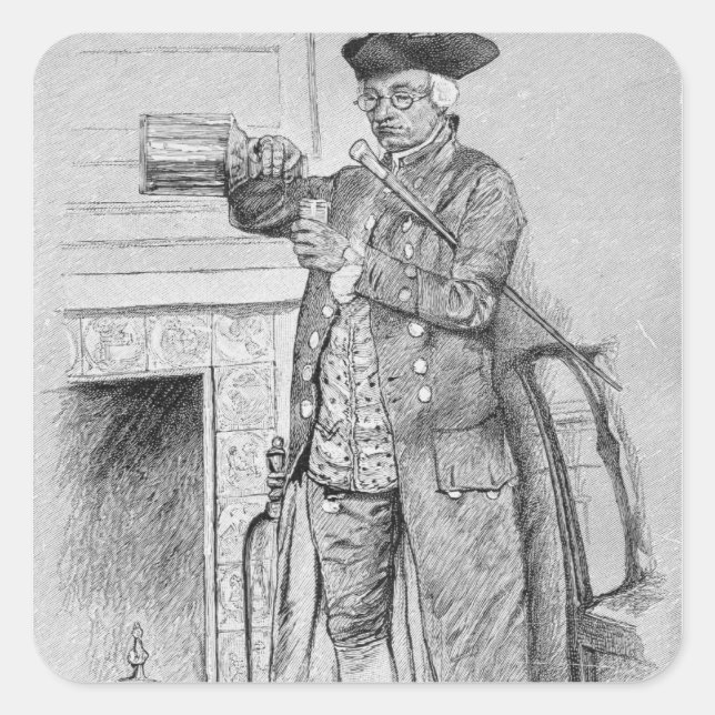 Mynheer's Morning Horn Square Sticker (Front)