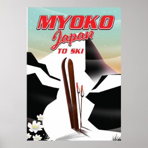 myoko japan ski poster