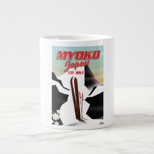 myoko japan ski poster large coffee mug
