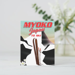 myoko japan ski poster postcard