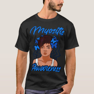 Myositis Awareness Dermatomyositis Related Blue Ri T-Shirt