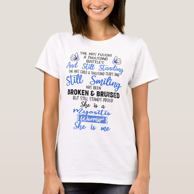 Myositis Awareness Ribbon Support Gifts T-Shirt (Front)
